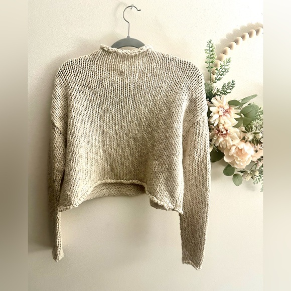 NWT Free People Cream Knit Sweater - Picture 9 of 10